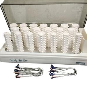 Conair Ready Set Go 20 Heated Hot Rollers Hair Curlers Clips Pageant CHEER PROM